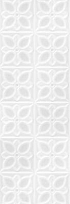 Керамическая плитка Meissen Плитка Lissabon рельеф квадраты белый 25х75 