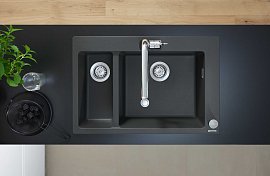 Кухонная мойка с встроенным смесителем Hansgrohe C51-F635-04 43215000, черный