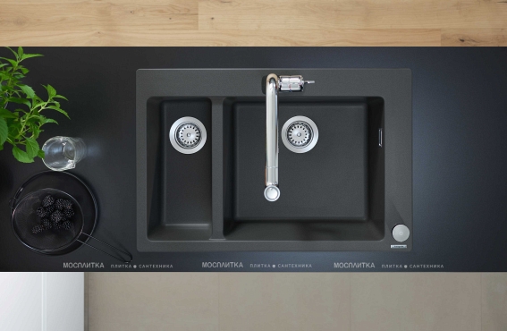 Кухонная мойка с встроенным смесителем Hansgrohe C51-F635-04 43215000, черный - 2 изображение