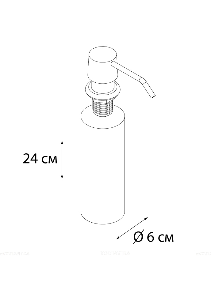 Дозатор для жидкого мыла FIXSEN Hotel врезной пластиковая помпа FX-31012B - изображение 2