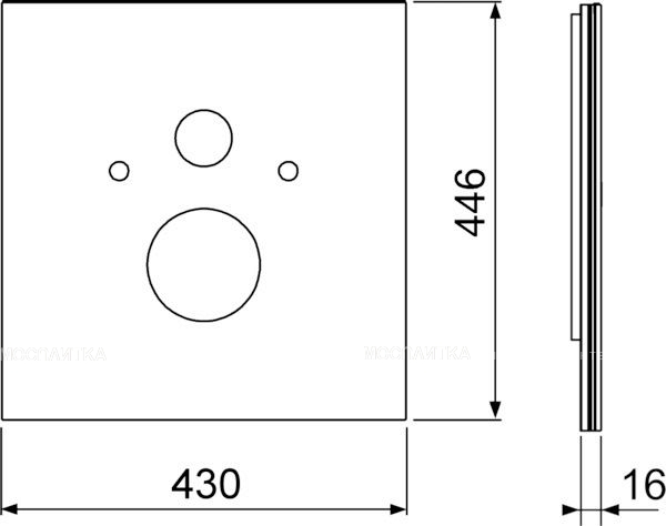 Нижняя панель TECE Lux для установки стандартного унитаза, белый - изображение 3