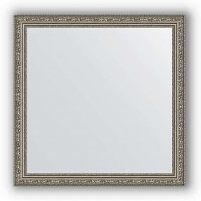 Зеркало в багетной раме Evoform Definite BY 3232 74 x 74 см, виньетка состаренное серебро