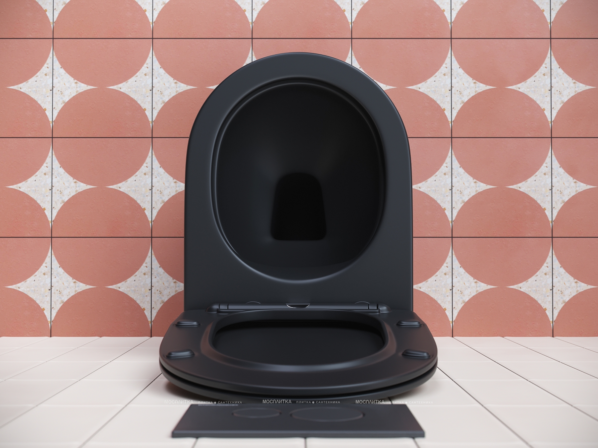 Комплект подвесной безободковый унитаз Ceramica Nova Play CN3001MB черный матовый с сиденьем микролифт + инсталляция Am.Pm ProI 012704 - изображение 6