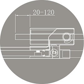 Душевой уголок Cezares SLIDER-A-2-100/110-BR-Cr стекло бронзовое, профиль хром