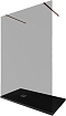 Душевая перегородка Allen Brau Infinity 140х200 см 3.21054.60.T медь браш тонированная - 2 изображение