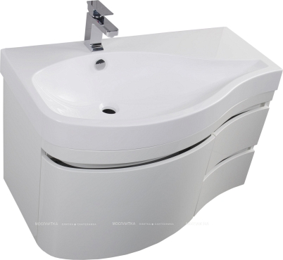 Комплект мебели для ванны Aquanet Nova Lite 75 см 242272, 2 ящика, белый - 2 изображение