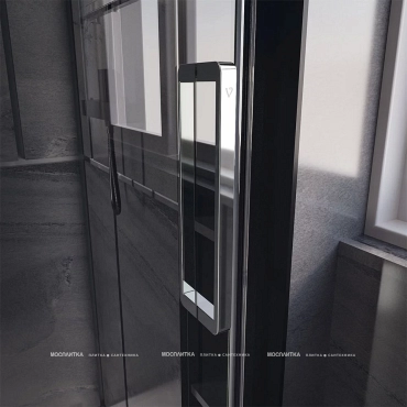Душевая дверь Veconi Premium Trento PTD-40CH, 150х200, хром, стекло прозрачное - 3 изображение