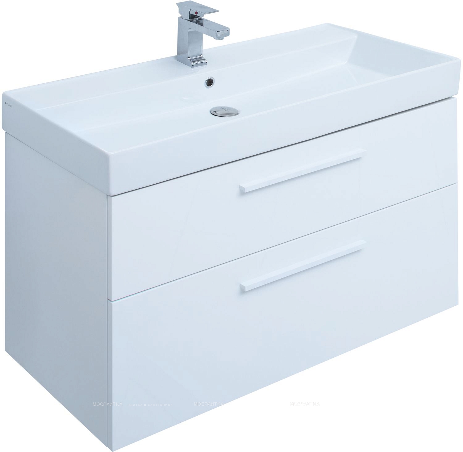 Комплект мебели для ванной Aquanet Nova 100 см 249922, белый - изображение 5