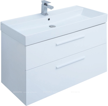 Комплект мебели для ванной Aquanet Nova 100 см 249922, белый - 5 изображение