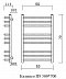 Полотенцесушитель водяной Domoterm Калипсо П9 500х700, хром - изображение 3