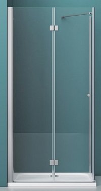 Душевая дверь BelBagno Albano 100х195 см ALBANO-60/40-C-Cr профиль хром, стекло прозрачное