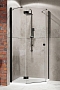 Душевая дверь Radaway Essenza New PTJ 62 см 385010-54-01L стекло прозрачное, профиль черный - 2 изображение