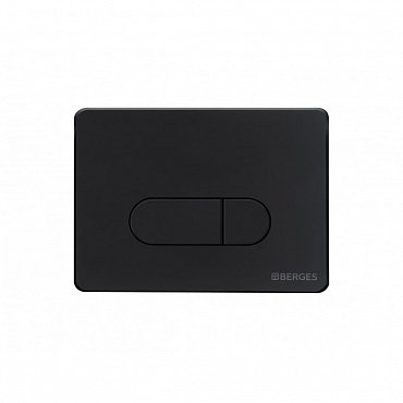 Кнопка смыва Berges Novum D5 040035 для унитаза Soft Touch черная