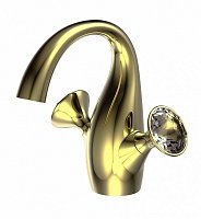 Смеситель Bravat Swan для раковины F14287G-ENG золото