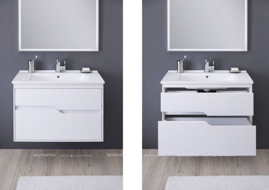 Комплект мебели для ванной Aquanet Модена 75 белый глянец - 4 изображение