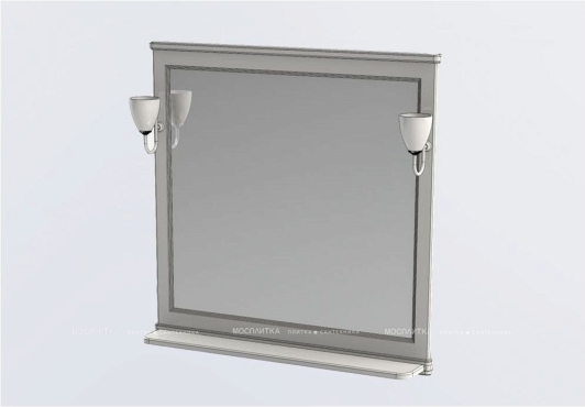 Зеркало Aquanet Валенса 100 00180297 черный краколет / серебро - 4 изображение