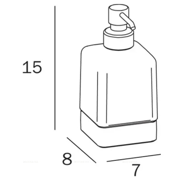 Дозатор для жидкого мыла Inda Lea A1812ZCR21 хром - 2 изображение