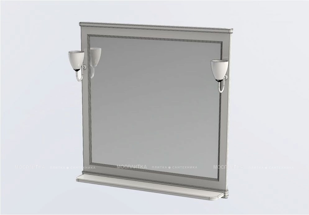 Зеркало Aquanet Валенса 100 00180297 черный краколет / серебро - изображение 4