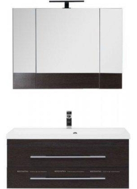 Комплект мебели для ванной Aquanet Нота 100 венге зеркало камерино - 2 изображение
