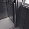 Душевая дверь Veconi Premium Trento PTD-30GR, 140х200, брашированный графит, стекло прозрачное - 3 изображение