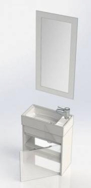 Комплект мебели для ванной Aquanet Лидс 50 эвкалипт мистери - 9 изображение