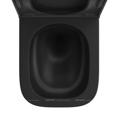 Унитаз подвесной безободковый Wellsee Pure BY Wellsee 182604001, сиденье микролифт, черный - 3 изображение