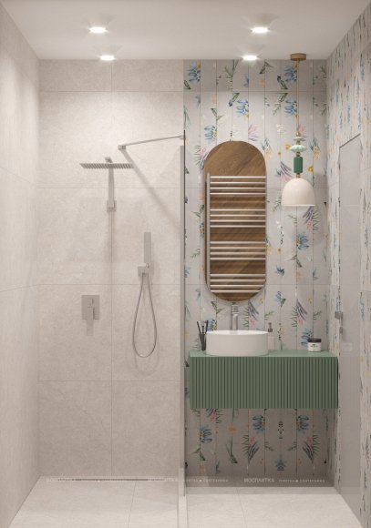 Дизайн Ванная в стиле Минимализм в сером цвете №13128 - 4 изображение