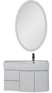 Комплект мебели для ванной Aquanet Сопрано 95 R распашн. двери белый - 2 изображение