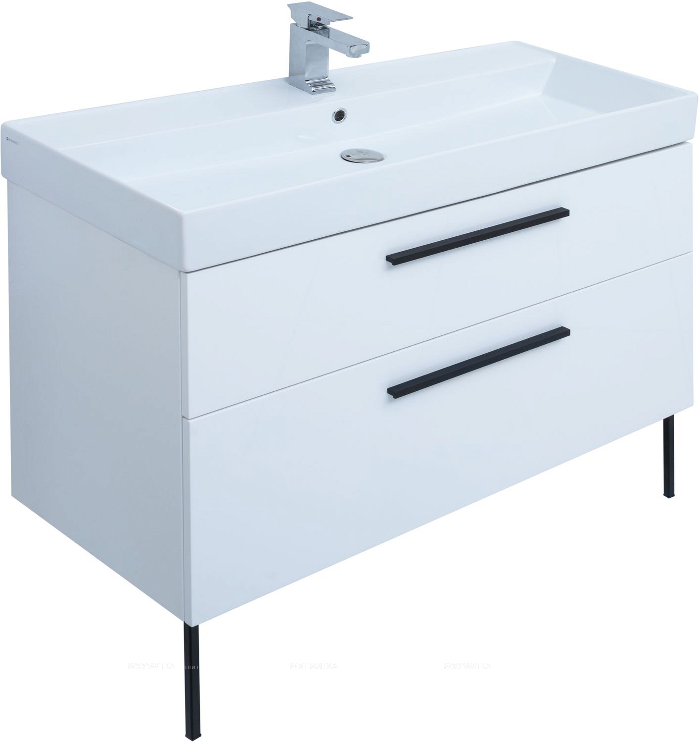 Комплект мебели для ванной Aquanet Nova 100 см 249922, белый - изображение 11