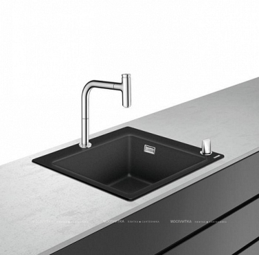 Кухонная мойка с встроенным смесителем Hansgrohe C51-F450-06 43217000, черный - 2 изображение