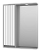 Зеркальный шкаф Brevita Balaton 65 см BAL-04065-01-01Л левый, с подсветкой, белый / серый - 2 изображение