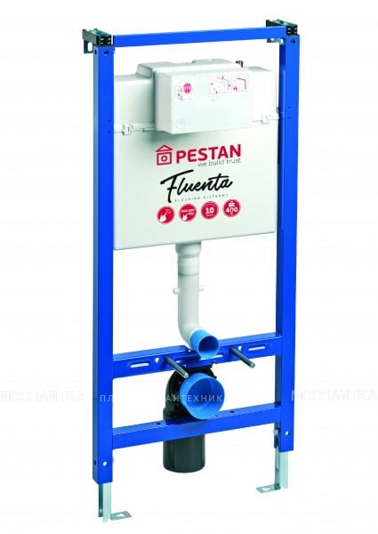 Инсталляция Pestan для подвесного унитаза в комплекте с кнопкой, цвет белый SET40006356DW - изображение 2