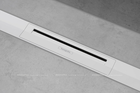 Декоративная решётка Hansgrohe RainDrain Flex 56046700 100 см, матовый белый - 3 изображение