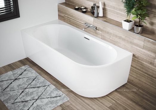 Акриловая ванна Riho Desire 184x84 см L Velvet White - 2 изображение