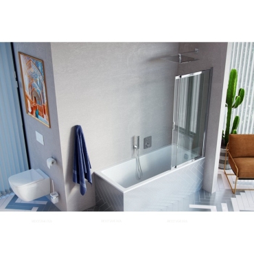 Шторка для ванны Excellent Liner 110 см (универсальная), KAEX.2920.1100.LP - 4 изображение