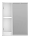 Зеркальный шкаф Brevita Balaton 65 см BAL-04065-01-Л левый, с подсветкой, белый - изображение 3