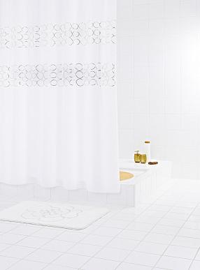 Штора для ванных комнат Ridder Paillette белая/золотой