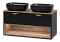 Тумба с раковиной Brevita Bergen 105 см BER-07105-19-02-2Я с подсветкой, дуб галифакс олово / черный - 13 изображение