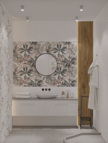 Дизайн Ванная в стиле Современный в белом цвете №13142 - 2 изображение