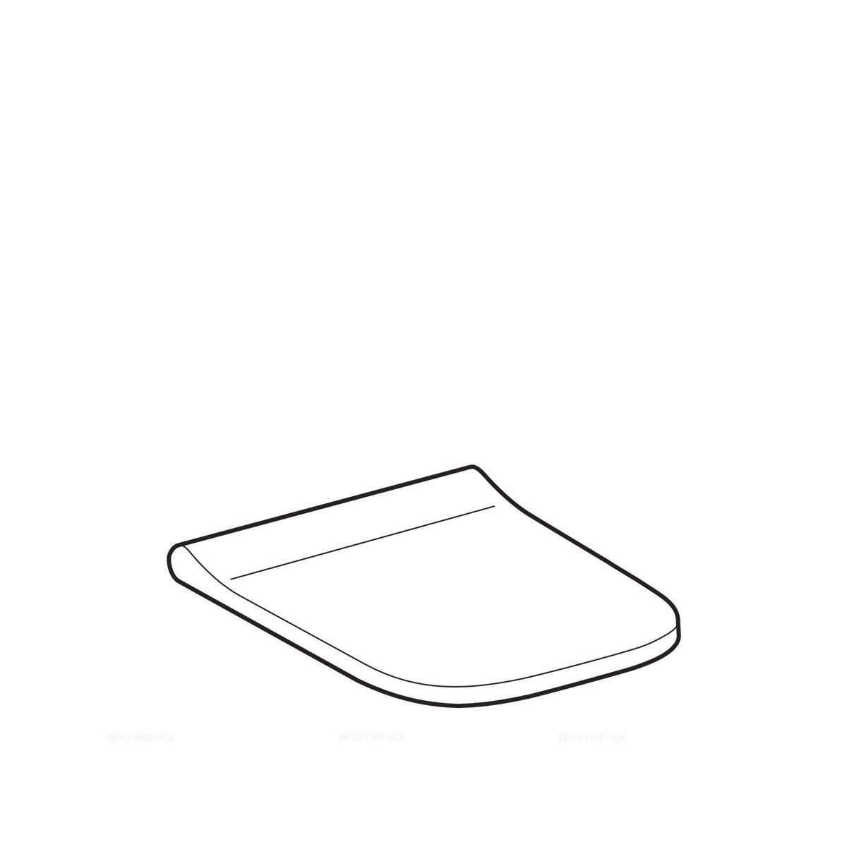 Крышка-сиденье Geberit Smyle Square 500.687.01.1 белая с микролифтом - изображение 2