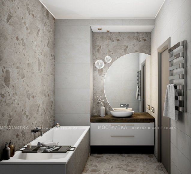 Дизайн Ванная в стиле Современный в бежевом цвете №12866 - 6 изображение