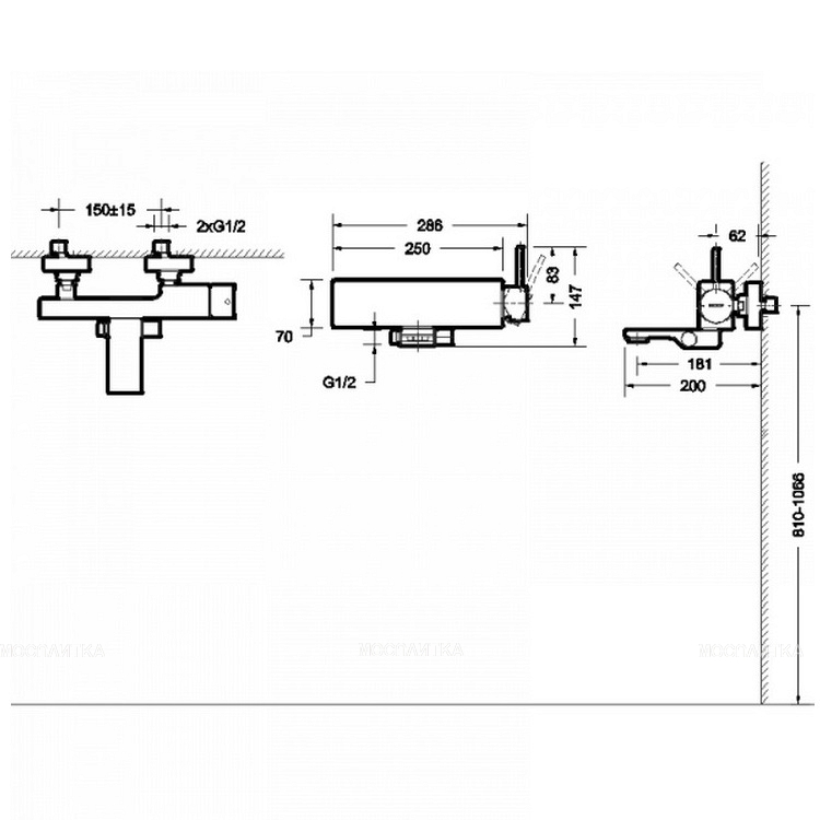 Смеситель Bravat Arc для ванны с душем F66061C-01A-ENG хром - изображение 3
