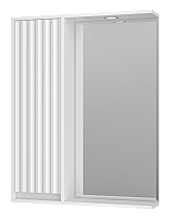 Зеркальный шкаф Brevita Balaton 65 см BAL-04065-01-Л левый, с подсветкой, белый