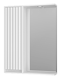 Зеркальный шкаф Brevita Balaton 65 см BAL-04065-01-Л левый, с подсветкой, белый