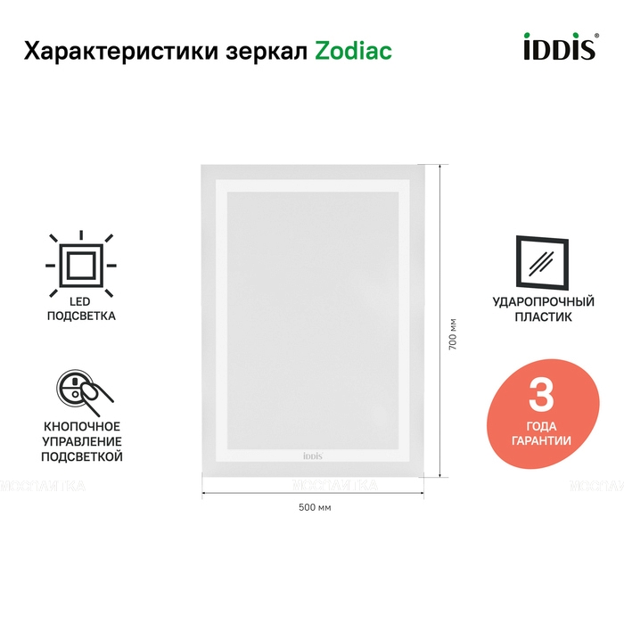 Зеркало IDDIS Zodiac ZOD5000i98 - изображение 5