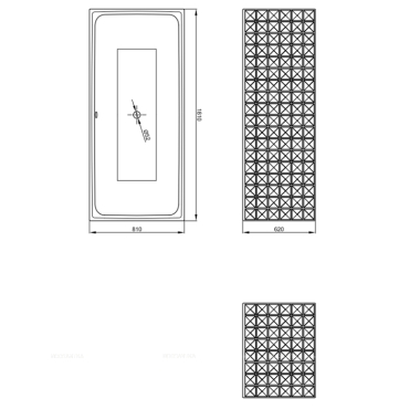 Стальная ванна Bette Loft, с шумоизоляцией 181х81х42 cм , цвет черный глянец, 3172-056 CFXX6A - 5 изображение