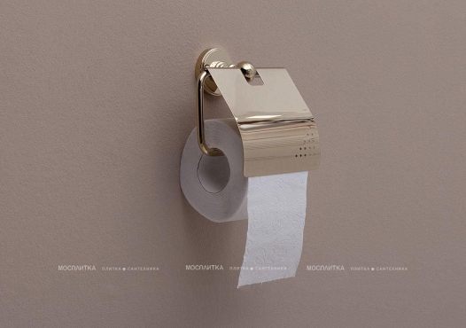 Держатель туалетной бумаги Aquanet 4686, золото - 4 изображение