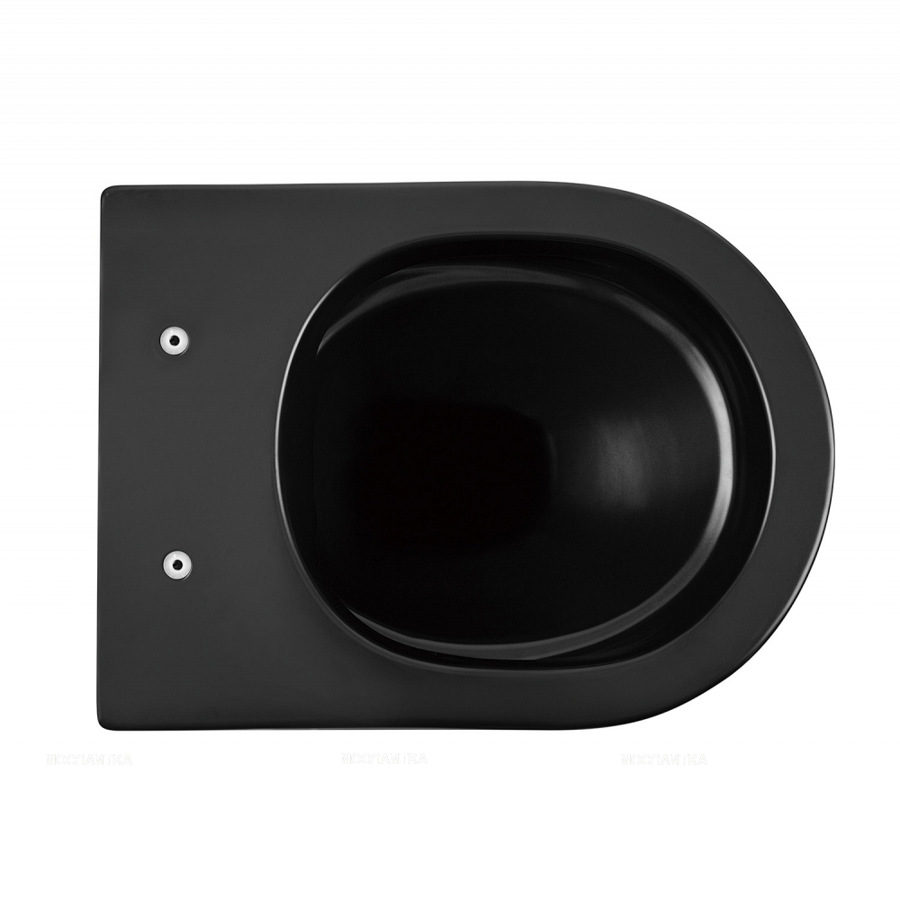 Унитаз подвесной безободковый Abber Bequem AC1102MB с крышкой-сиденьем микролифт, матовый черный - изображение 7