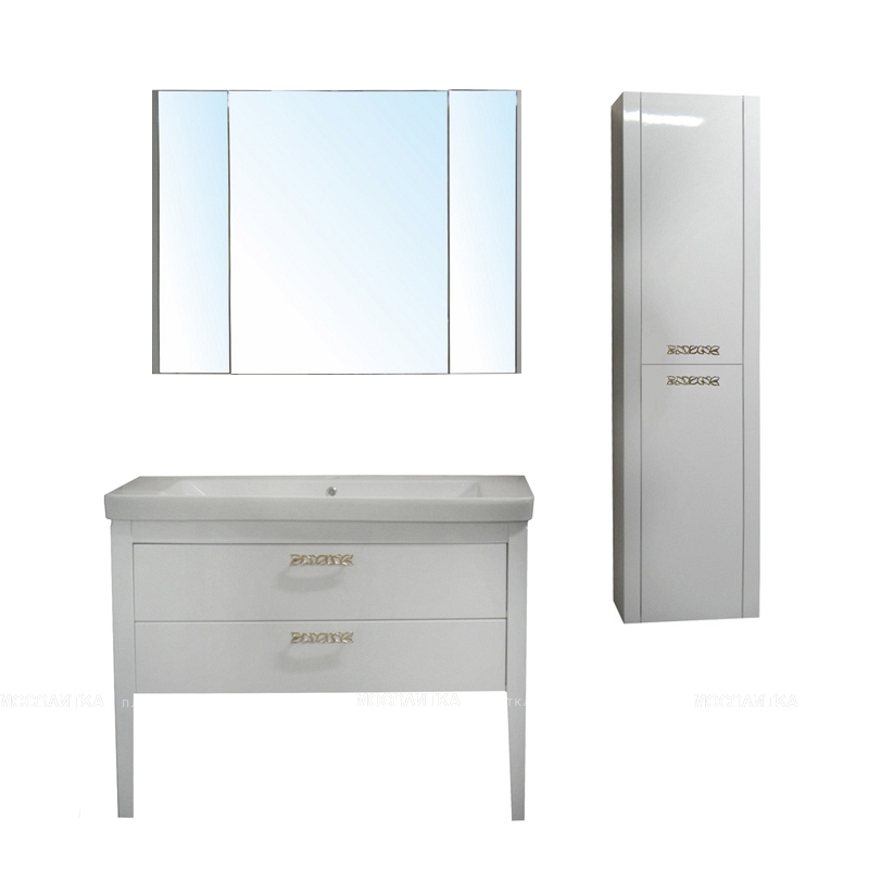 Зеркальный шкаф Azario Verona 100 см CS00060476 белый - изображение 2