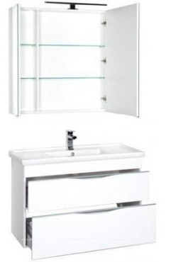 Комплект мебели для ванной Aquanet Эвора 100 белый - 2 изображение